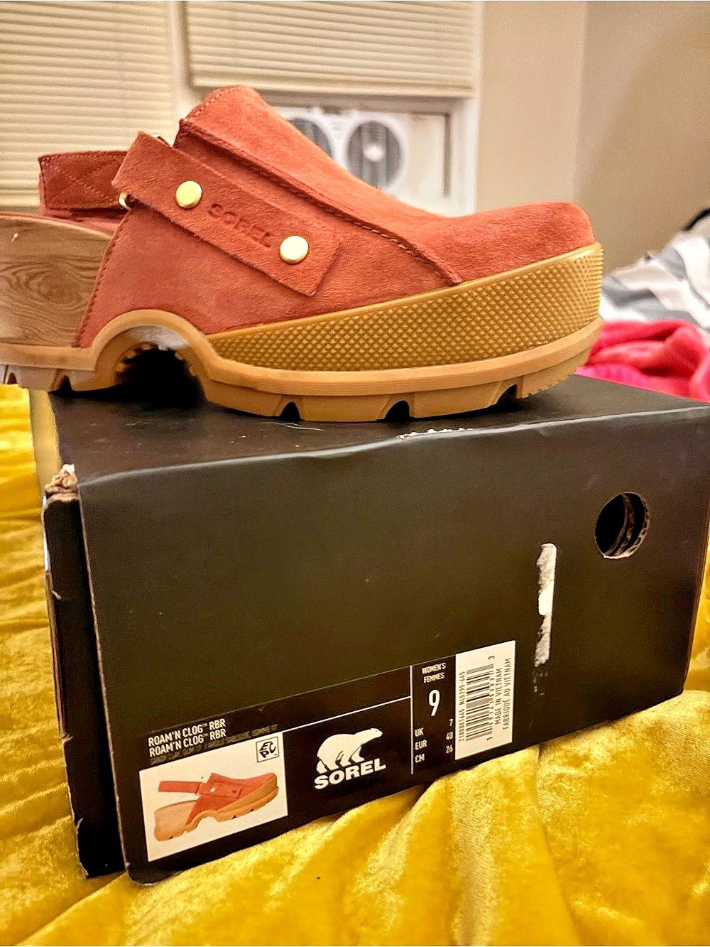 Sorel Roam'n Clog RBR PINK SUEDE US 9